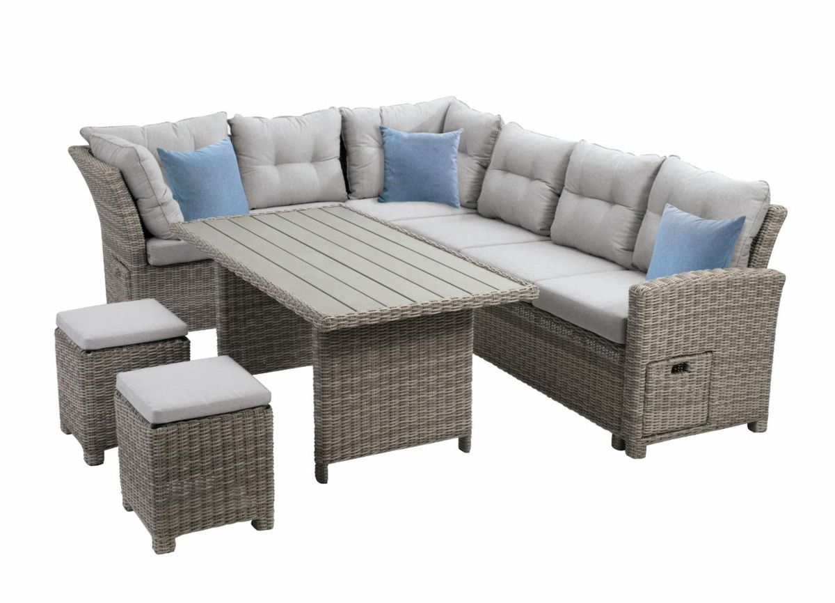 Malia Piece Patio Sectional With Table Set