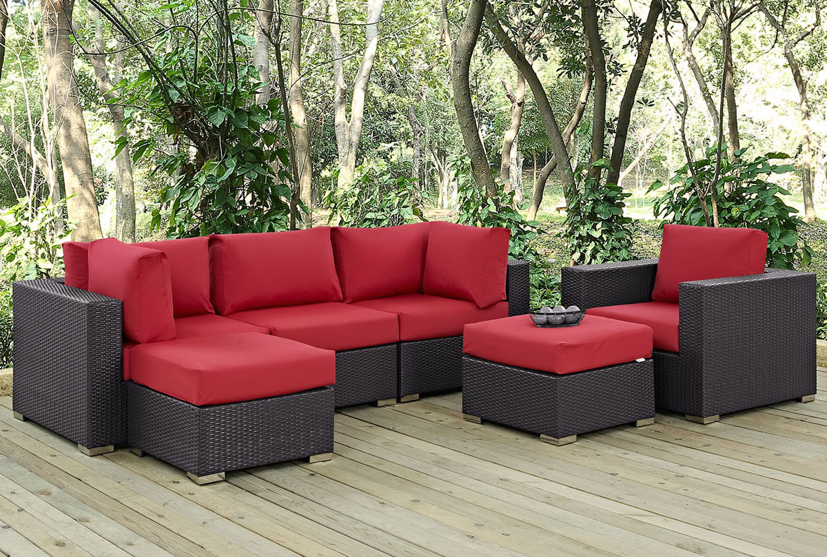 Red outdoor online sectional