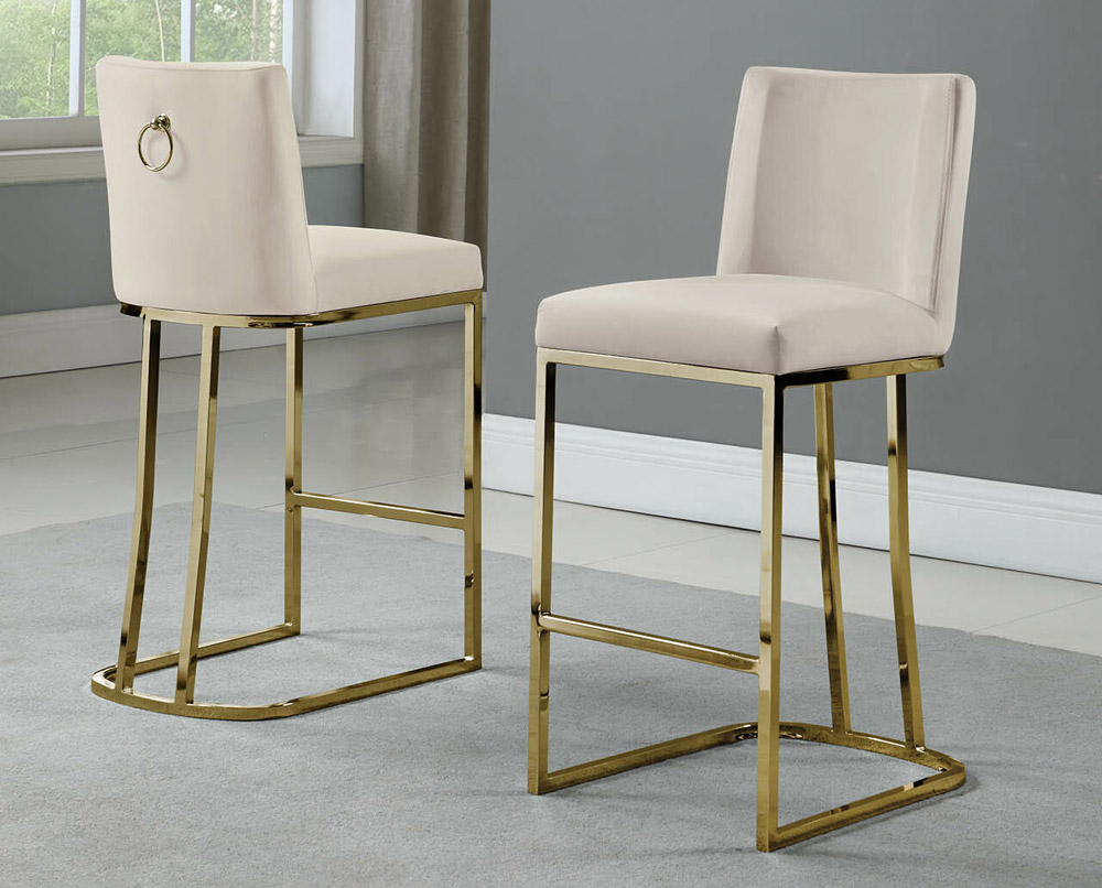 bar stool gold frame