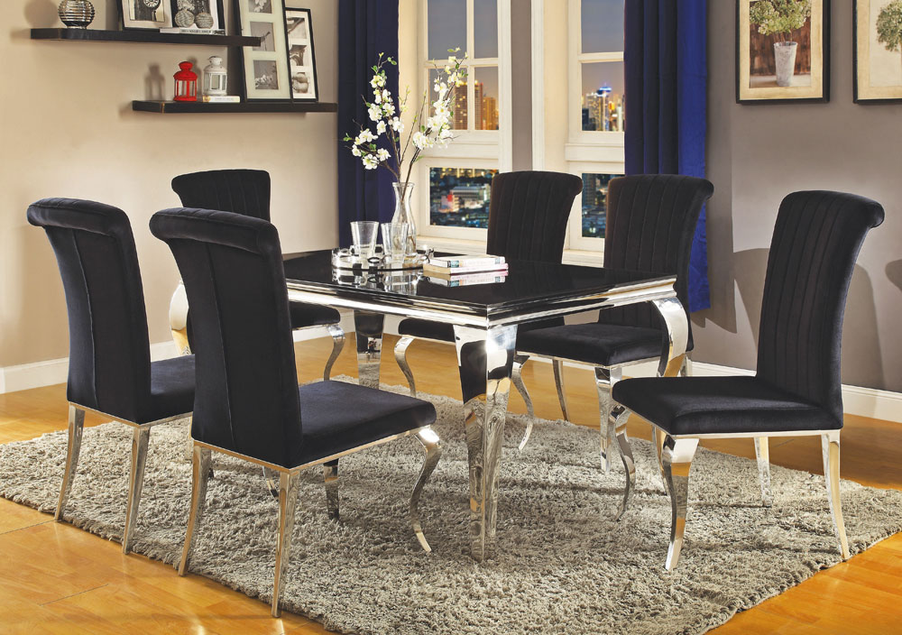 Glamorous dining table online and chairs