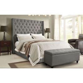 Grey tall shop headboard bed