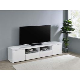 Castana Modern White Lacquer TV Stand   Castana White Finish Tv Stand 