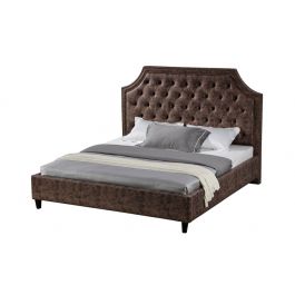 Elizabeth Brown Tufted Leather Bed