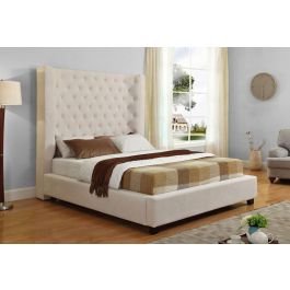 Kadison Cream Fabric Upholstered Bed