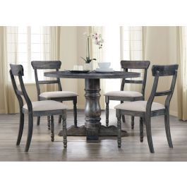 Letis Weathered Grey Round Dining Table