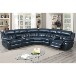 navy blue power recliner