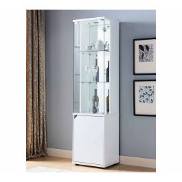 Regina White Lacquer Curio Cabinet