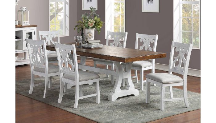 white formal dining table