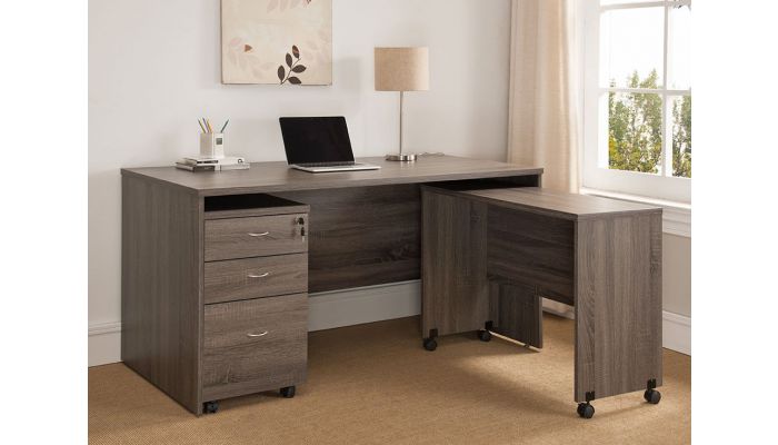 Bravia Rustic Grey Home Office Desk