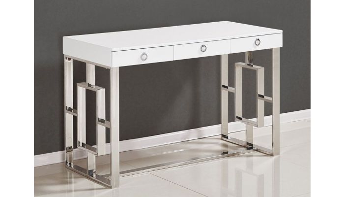 Enigma White Lacquer Office Desk