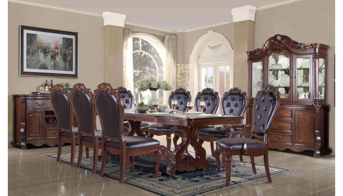 victorian dining table and chairs