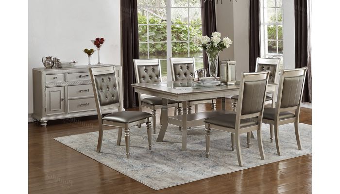 silver formal dining room set