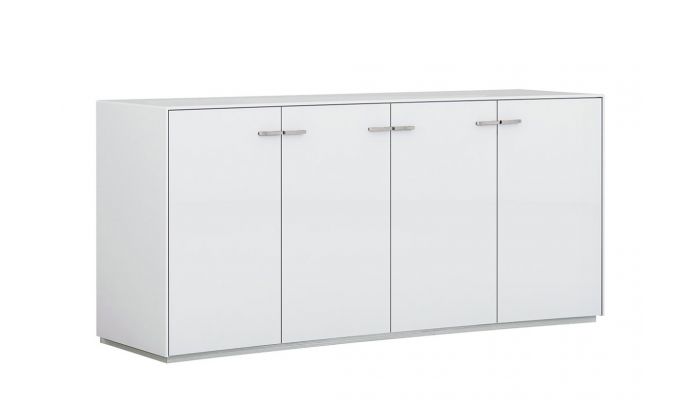 Madlen Server Cabinet White Lacquer Finish