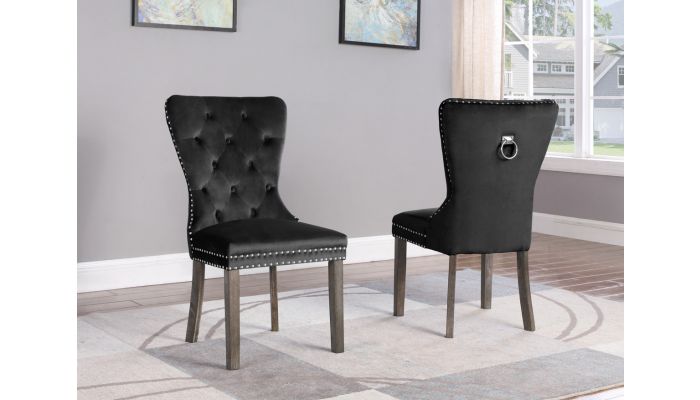 black velvet knocker chairs