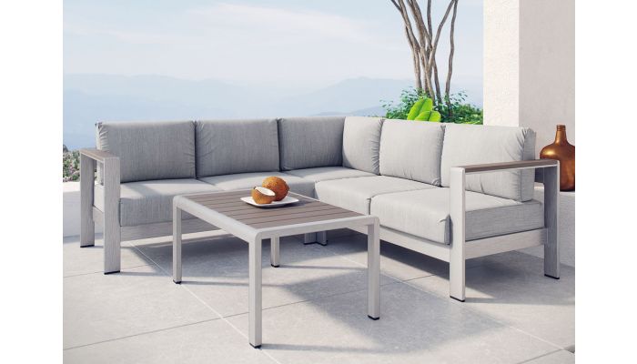 grey outdoor sectional sofa