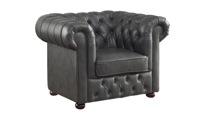 black chesterfield armchair