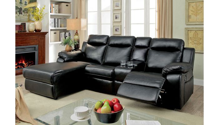 sectional sofa with single recliner