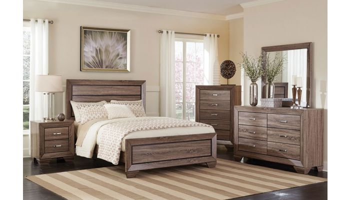 Rolwing Rustic Taupe Contemporary Bed Collection