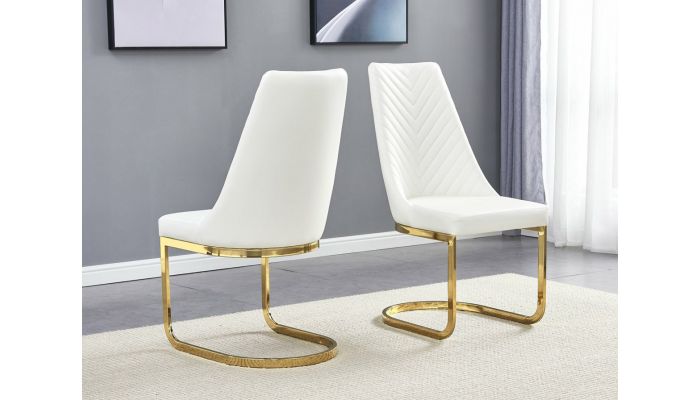 leather dining chairs with gold legs