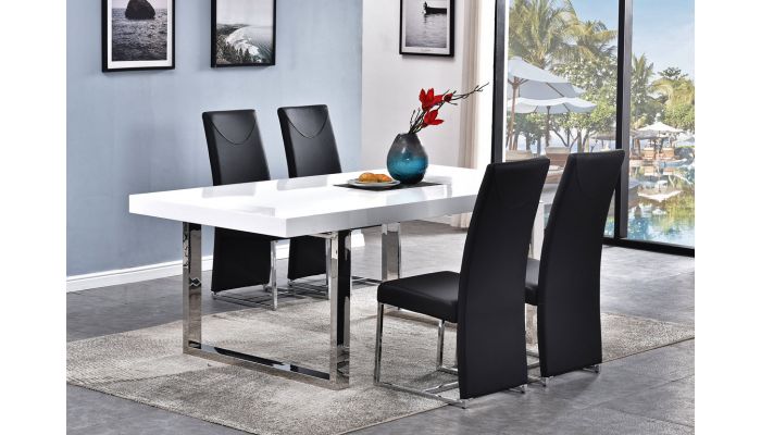 furniture village marble dining table and chairs