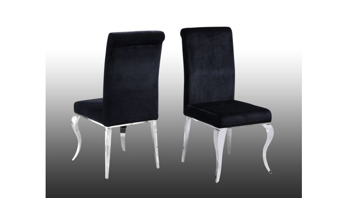 black velvet dining chairs with black legs