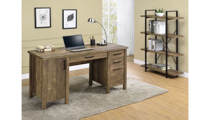 Venera Rustic Oak Finish Office Desk