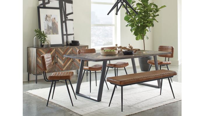 mixed wood dining set