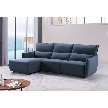 Vivek Blue Linen Sectional