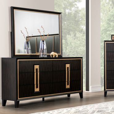 Afina Dresser With Gold Accents