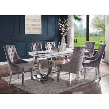 Zeta Marble Top Modern Dining Table