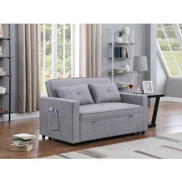 Almer Grey Loveseat With Sleeper