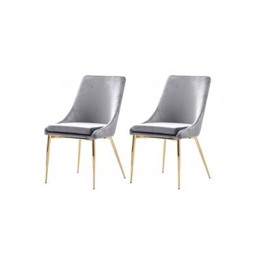 Andes Grey Velvet Dining Chairs