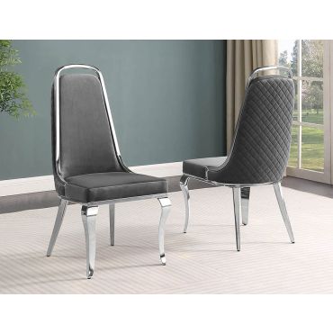 Angela Grey Velvet Dining Chairs