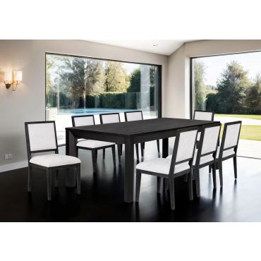 Aristocrat Black Finish 7-Piece Dining Table Set