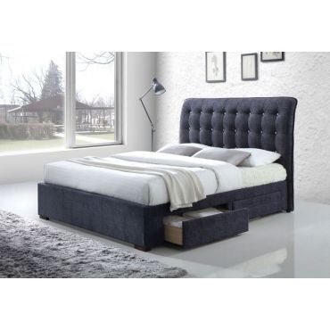 Randale Grey Fabric Storage Bed