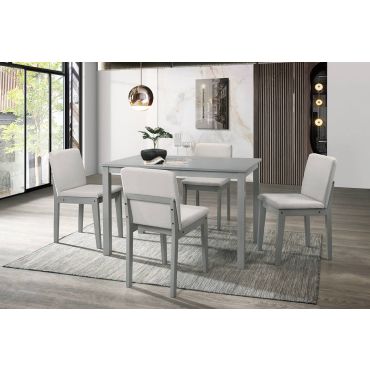 Arsho Grey 5-Piece Dining Table Set