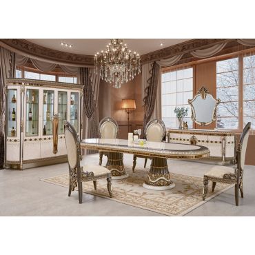 Avasty Luxury Dining Table Set 7-Pieces