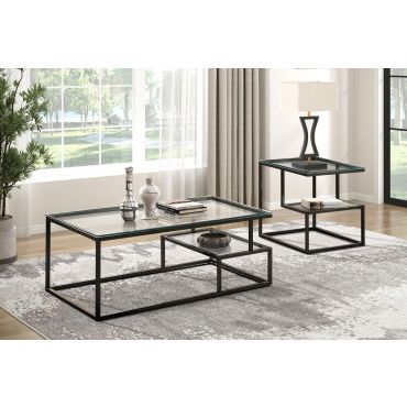 Bethanie Modern Coffee Table Black Finish