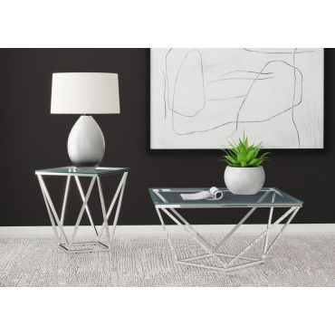 Boga Square Glass Top Coffee Table Set