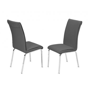 Bresso Black Leather Dining Chairs