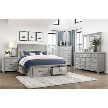 Brickell Grey Finish Bedroom Set