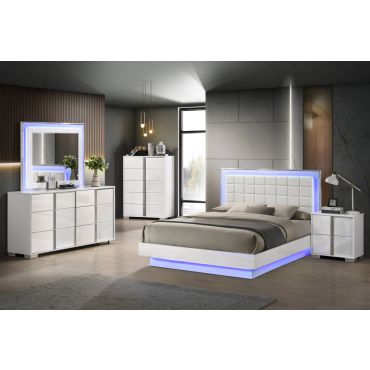 Burley Modern Bed With Led Lights