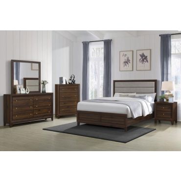 Camelia Walnut Finish Bedroom Set