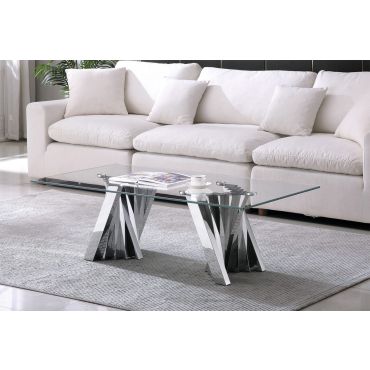 Camron Coffee Table Chrome Base