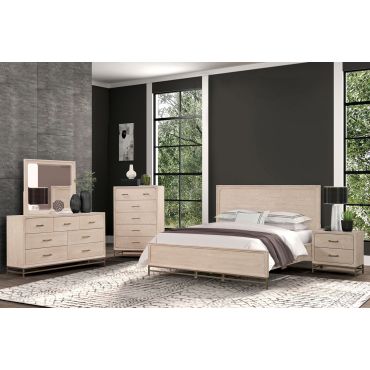 Cardy Light Oak Finish Bedroom Set