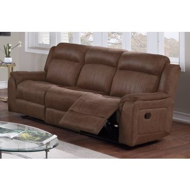 Carey Coffee Brown Recliner Sofa