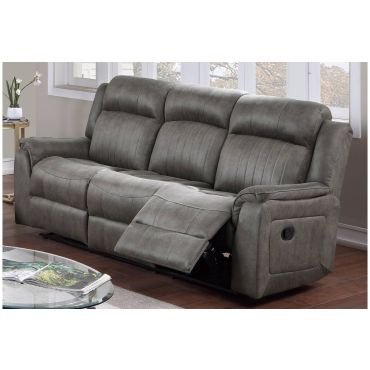 Carey Slate Blue Recliner Sofa