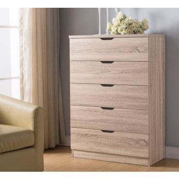 Cargo Five Drawer Chest Rustic Taupe Finish