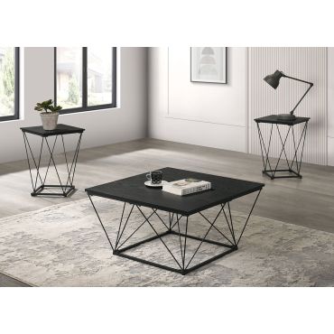 Cascio Black 3-Piece Coffee Table Set