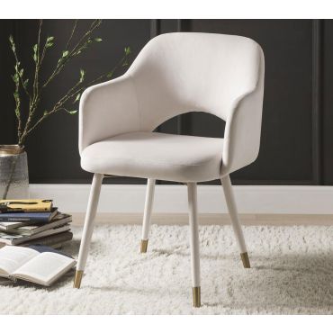 Celona Cream Velvet Accent Chair